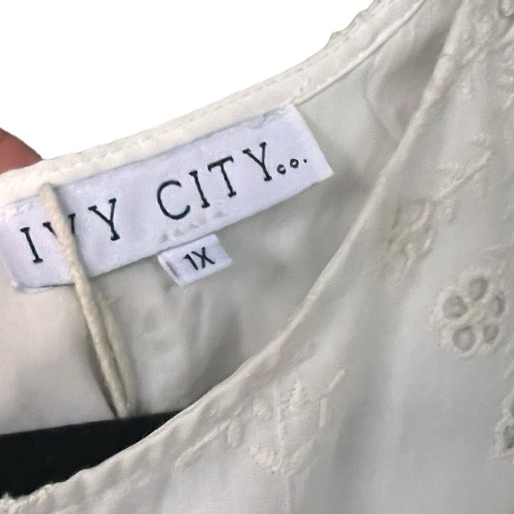 Ivy City Clary Dress in Cream Eyelet NWT 1X - Picture 4 of 7